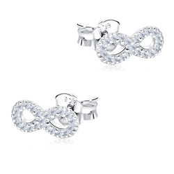 Infinity style with CZ Silver Stud Earring STS-5139